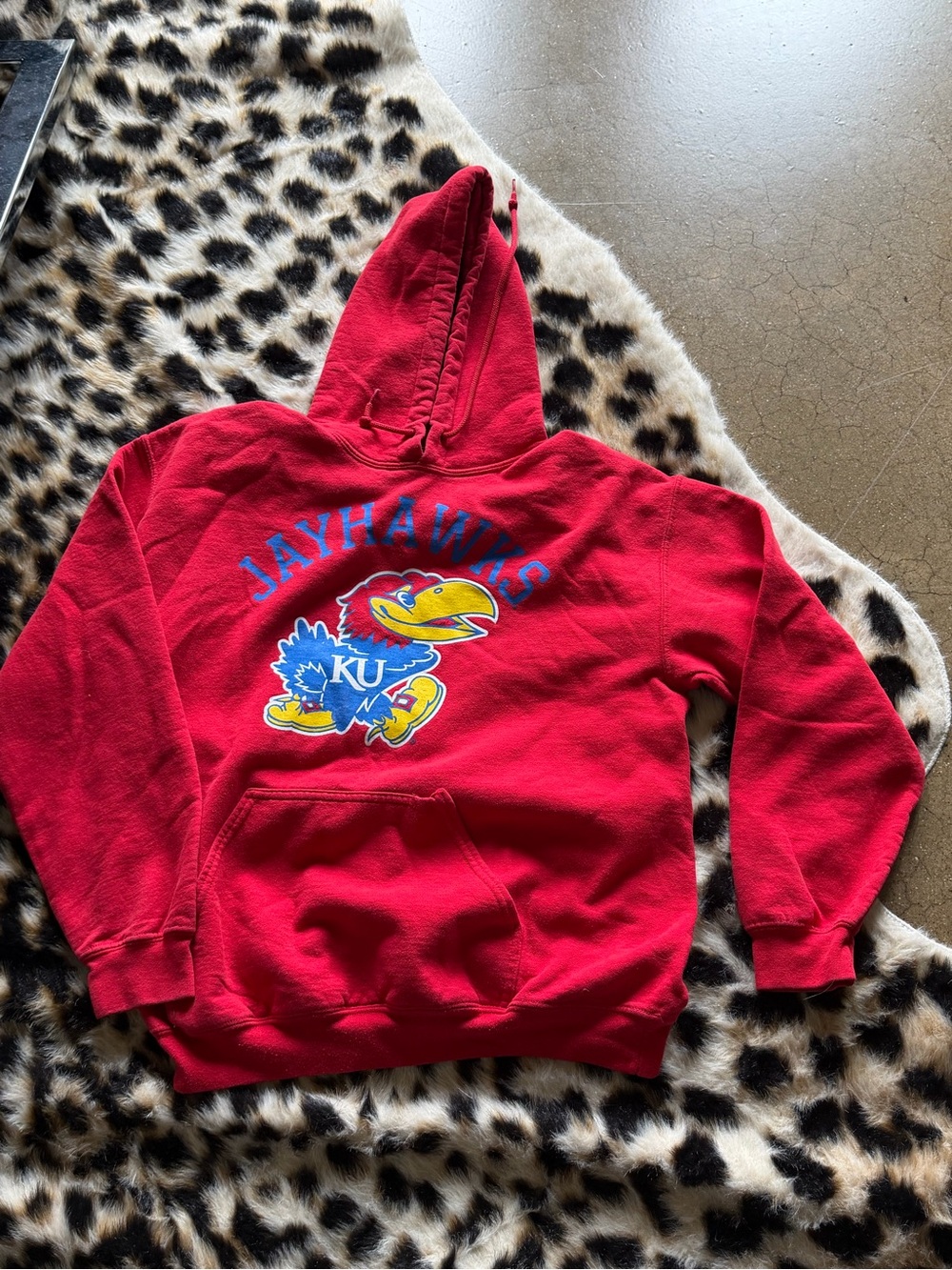 KU Jayhawks Red Kids Hoodie Sweatshirt